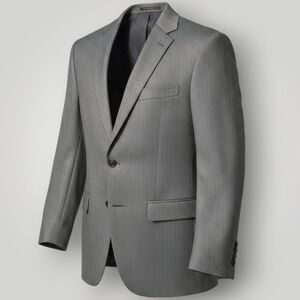 RALPH LAUREN Men Blazer Sport Coat Two Button Jacket 42R Gray Suit Herringbone